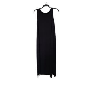 Soft Surroundings Black Dress  Sleeveless Maxi Tall Medium Basic Capsule
